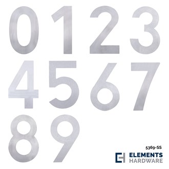 Stainless Steel Numeral Rear Fix 150mm
